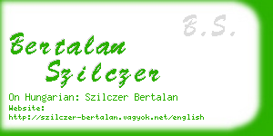 bertalan szilczer business card